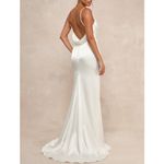 Lulus NWT Lovely Endearment White Satin Sleeveless Backless Maxi Dress L Wedding Photo 1