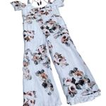Moon River Jumpsuit Floral White Pink Women's Size Extra Small Photo 8