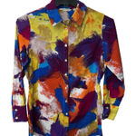 Soft Surroundings Painters Palette Gauze Buttondown Shirt Size Small Artsy Photo 0