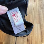 Hula Honey  Black Embroidered Floral Bikini Top Size M Photo 4