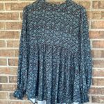 Hudson Gray Hudson Grey babydoll style black and green floral printed top size lg Photo 0