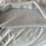 EXPRESS Gray Puff Long Sleeve Mini Bodycon Rib Knit Sweater Dress sz M Crew Neck Photo 7