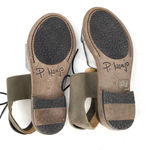 P. Monjo Roman Style Slingback Sandals Lace Up Silver Tan Leather Womens Size 36 Photo 7