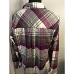 Cabela's Plaid Tunic Large L VNC Purple Gray Black Cabincore Cozy Photo 3