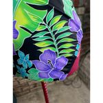 one piece swimsuit floral bright purple green blue Size M Photo 7