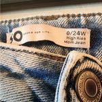 SO  high rise mom jeans button fly jeans stone wash size 0 Photo 2