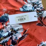 Veronica M  halter top tank orange floral crop top size medium Photo 4