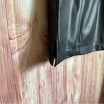 Gold Hawk Black Faux Leather Snap Front Shirt Size M Photo 13