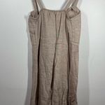Francesca Bettini Dress Women M Tan 100% Linen Mini Tank Stretch Bust ART A879 Size M Photo 1