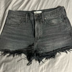 Madewell Black Distressed Relaxed Jean Shorts Size 27 Photo 0