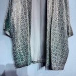 Vintage Handmade Metallic Kimono Blazer Sz L White Size L Photo 2