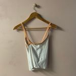 Forever 21 Cream & Light Orange Trimmed Crop Top Size M Photo 2