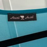 Elegant Teal Floral Lace Blouse Blue Photo 3