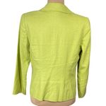 Coldwater Creek  Linen Blend Jacket Y2K Chartrusse Size 8P Petite Photo 2