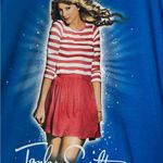 Taylor Swift  Speak Now Blue Graphic concert T-Shirt with Red and White Design SM Photo 1
