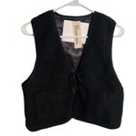 No Boundaries  Sleeveless Sherpa Vest Black Photo 0