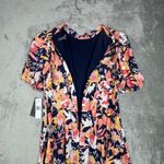 Julia Jordan Dress Floral Midi Career Casual Party Sundress Blue Pink Size 10 Photo 4