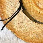 Cowboy Cowgirl Straw Hat Halloween costume Tan Photo 3