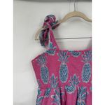 Crown & Ivy Pineapple Print Swiss Dot Maxi Dress Women XL Pink Preppy Beach Photo 8