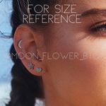 Neon Green Crescent Moon Barbell Earrings – 18G Stainless Steel Piercing Jewelry Photo 5