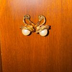 Monet Vintage  Gold Tone Faux Pearl Clip On Earrings Signed Pearls Photo 1