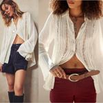Free People  FP One Mila Shirt in Optic White Ethereal Dainty Romantic Medium Photo 1