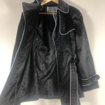Jessica Simpson Black Cotton Blend Single Breasted Belted Coat Photo 1
