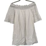 Selfie Leslie Off White Lace Design Y2K 2000s Top Women’s Small / Medium Shirt! Photo 3