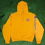 Champion women's yellow  Santa Cruz graphic logo pullover drawstring hoodie (S) Photo 0