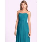 Donna Morgan Strapless Formal Maxi Party Dress Jade Teal Pleated  ModCloth Size 2 Photo 7