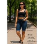 Apt. 9  Women’s Size 6 Bermuda Jean‎ Shorts Dark Wash Stretch Cuffed Denim Photo 11