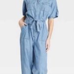 Universal Threads Universal Thread Denim Chambray Boiler Cotton Jumpsuit Size 4 Photo 0