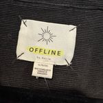 Aerie  Ribbed Denim Charcoal Black Quarter zip Shirt Jacket NWT Photo 2