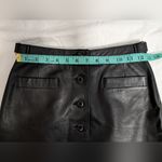 Cache Vintage  Button Up Leather Pencil/A-Line Skirt W2 Black Photo 5