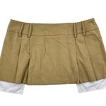 ASOS - Pleated Micro Mini Skirt in Tan Photo 0