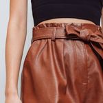 FRNCH NWT  brown faux leather shorts Photo 2