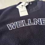 Sporty & Rich Sherpa Fleece Crew Neck Wellness Sweatshirt Blue Photo 6