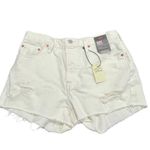 Levi's NWT  501 Premium Original High-Rise Jean Shorts white Women's Size 29 Photo 4