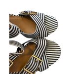 Qupid  Striped Heel Sandals Womens Size 8 Block 4.5" Ankle Strap Summer Shoe Photo 5