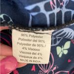 Shana Women Scrub Top L Navy Butterfly‎ Medical Uniform Nurse Workwear Dental Blue Size L Photo 7