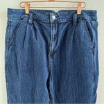 American Eagle Mom Jeans Button Ankle Stripe Denim 16 Photo 5
