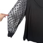 Torrid Super Soft Knit Dot Mesh Sleeve Top Black Academia Emo NEW Womens Plus 1x Photo 2
