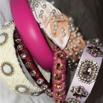 lot of 6 headbands from anthropologie tasha and boutiques pink rhinestones Photo 1