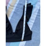 Aerie NWT, , Ruffle Shoulder Bikini Top, Black, Sz XS Photo 4
