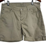 7 For All Mankind  Josefina Boyfriend Khaki Chinos Army‎ Green Shorts Size 27 Photo 0
