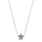 Kendra Scott NWT! Silver Jae Star Necklace in Rhodium Platinum Drusy Photo 3