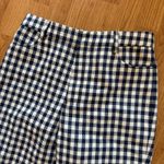 Ami Paris Gingham Check Cropped Wool Trouser Pants Blue Size 8 Photo 3