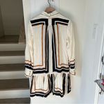 Zimmermann  Tie Neck Mini Dress in Stripe Print Photo 5