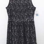 Karen Kane Karen Kane Womens Dress Size XL Black Lace Overlay Sleeveless Romantic Cocktail Photo 0