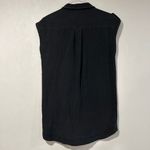 FRNCH  Paris Black Sleeveless Button Front Shirt | Size S Photo 1